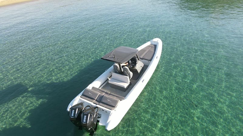 RIBCO Blade 30 over clear turquoise shallows