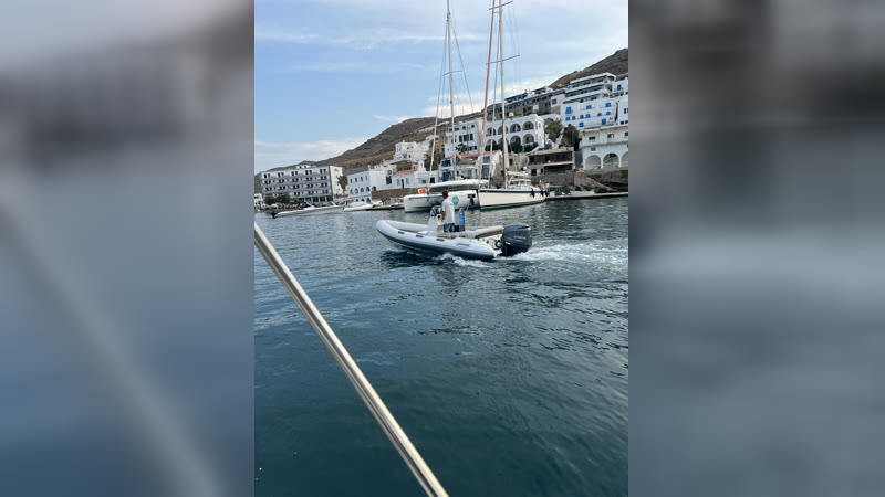 Diverib 550 moored at the port