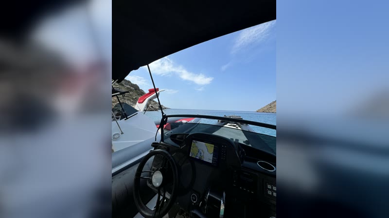 At the helm of the Diverib 550