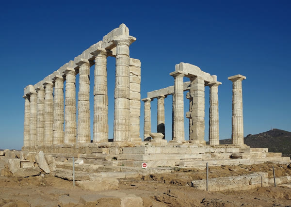 Cape Sounio — the Temple of Poseidon above the sea